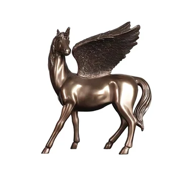 

[MGT] Nordic minimalist cast copper resin unicorn decoration crafts creative unicorn Pegasus home decorations furnishings