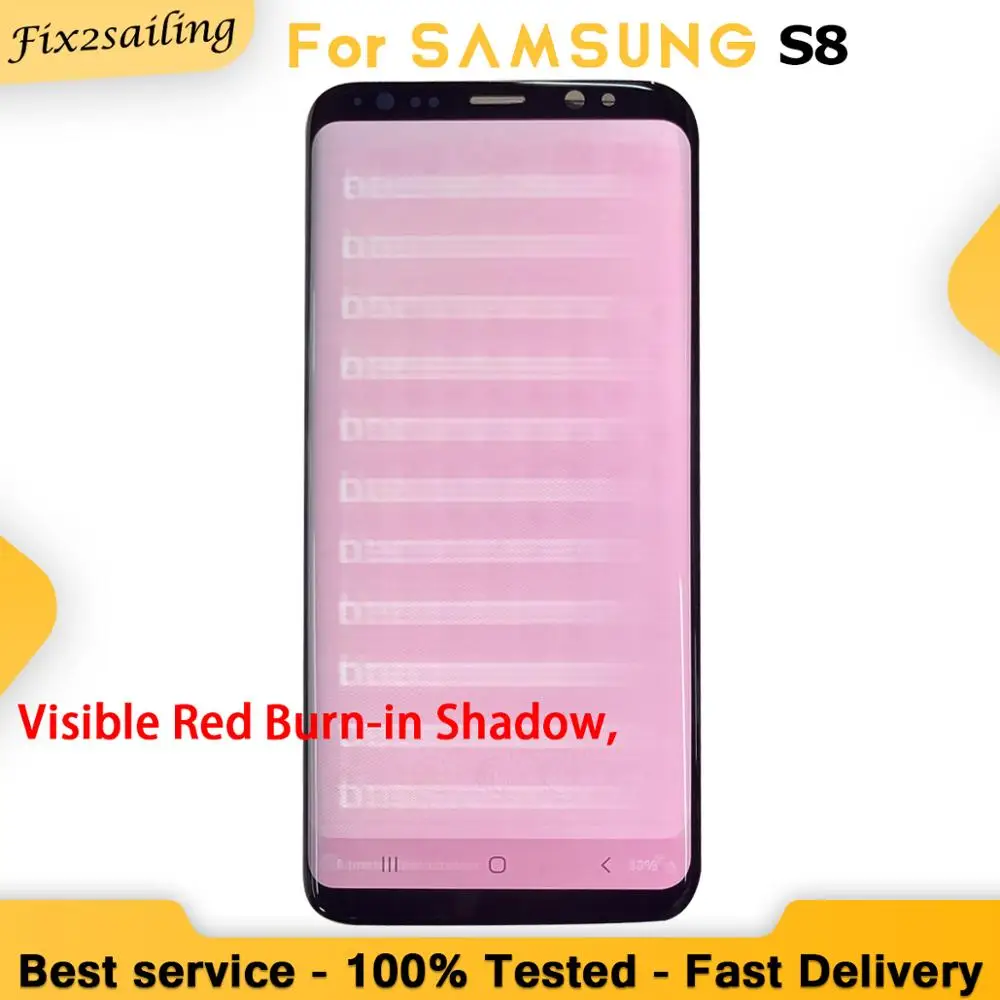 ЖК экран Red Burn для Samsung Galaxy S8 G950 G950F дисплей сенсорный без рамки дигитайзер в сборе