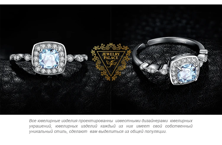 Ювелирные изделия, 1ct, настоящее кольцо с голубым топазом, 925 пробы, серебряные кольца для женщин, кольцо для помолвки, серебро 925, драгоценные камни, ювелирные изделия