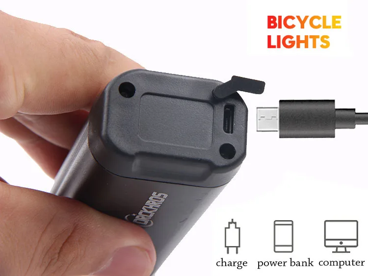 Perfect Bike Light USB Rechargeable Bicycle LED Lights Waterproof Cycling Safety Battery Headlight Handlebar Flashlight Accessories 2