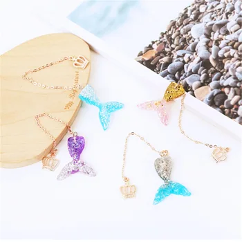 

1pcs Mermaid pendant bookmarks message Cards bookmark for books/Share/book markers/tab for books/stationery
