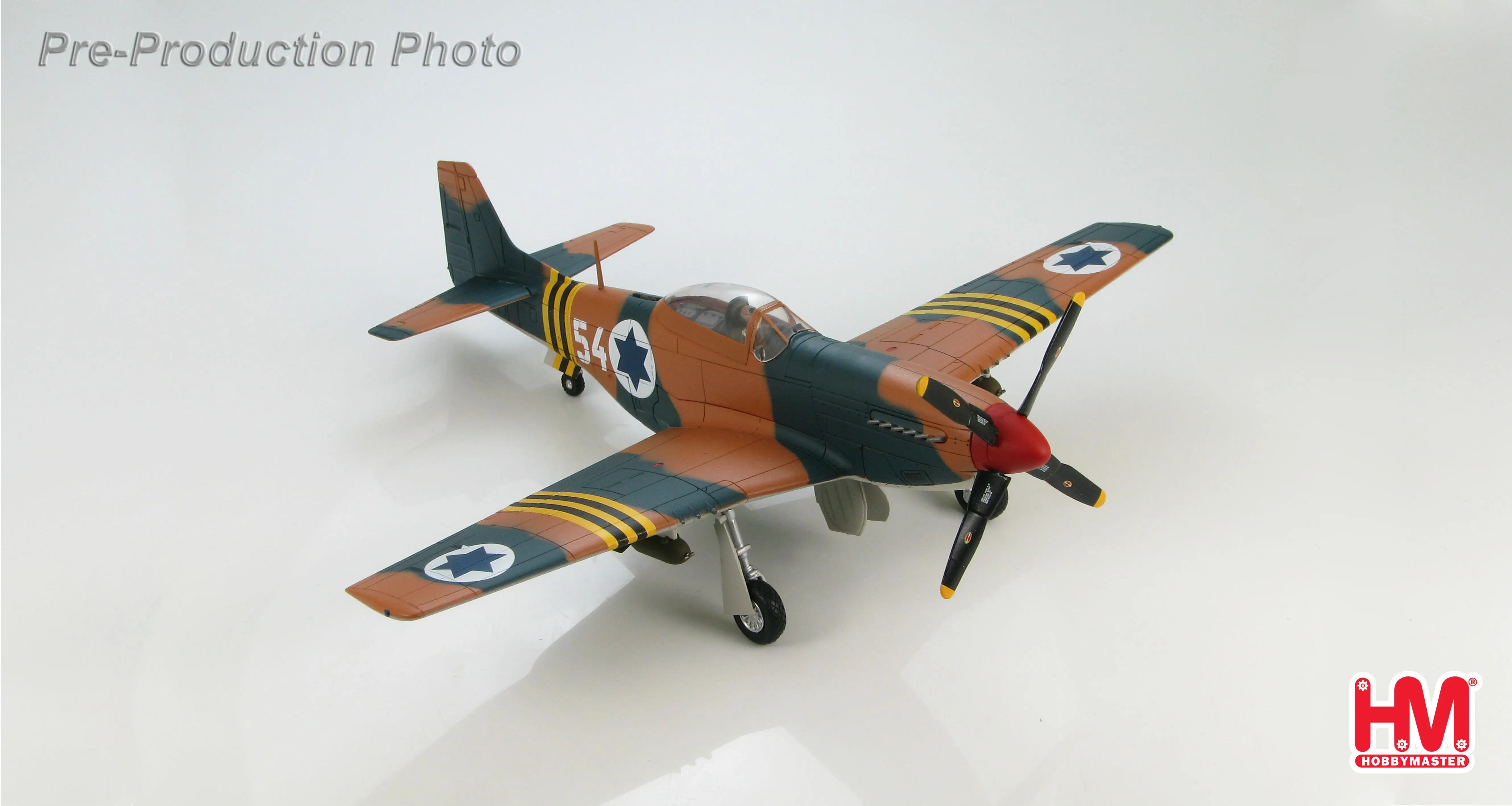 Hobby Master P-51D Mustang 105-я эскадрилья Скорпион ВВС Израиля Suez Campaign 1956 1/48 литая под давлением модель самолета
