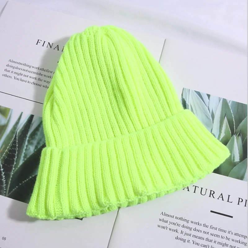 winter beanie MYZOPER 2019 New Street Dance Korean Version Hip Hop Beanie Solid Color Keep Warm Unisex Simple Knitted Hat Adult Cap fisherman skully Skullies & Beanies