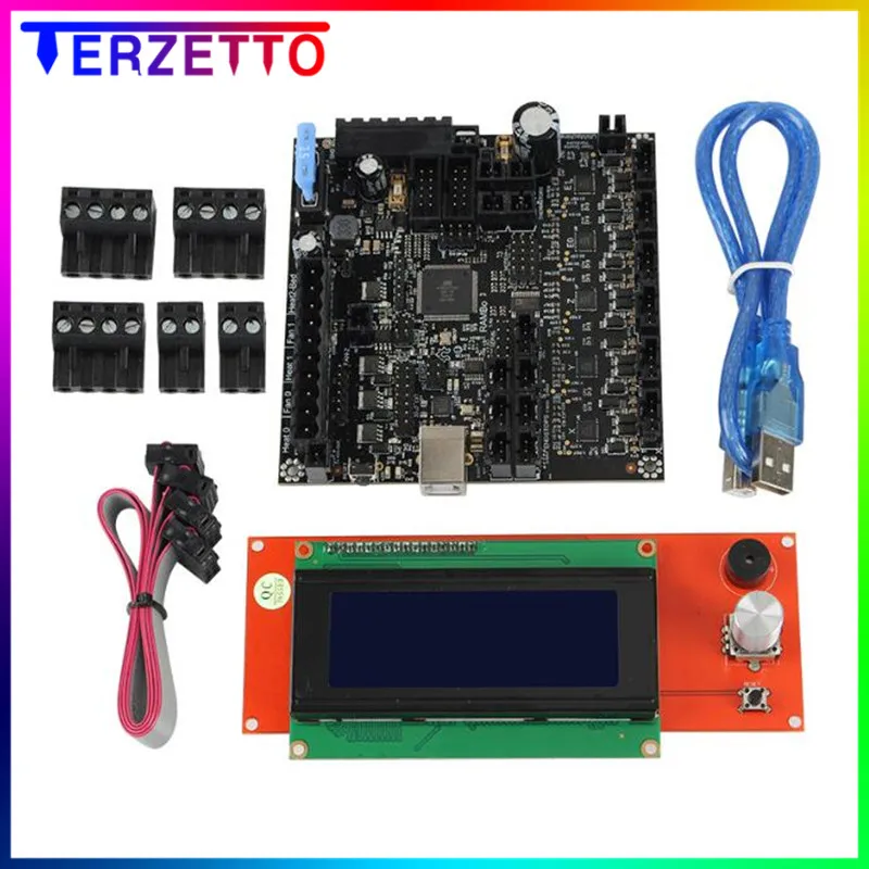 RAMBo V1.4 плата Мега и шаговые драйверы все на одном интегрированный PCB + LCD2004 для Arduino