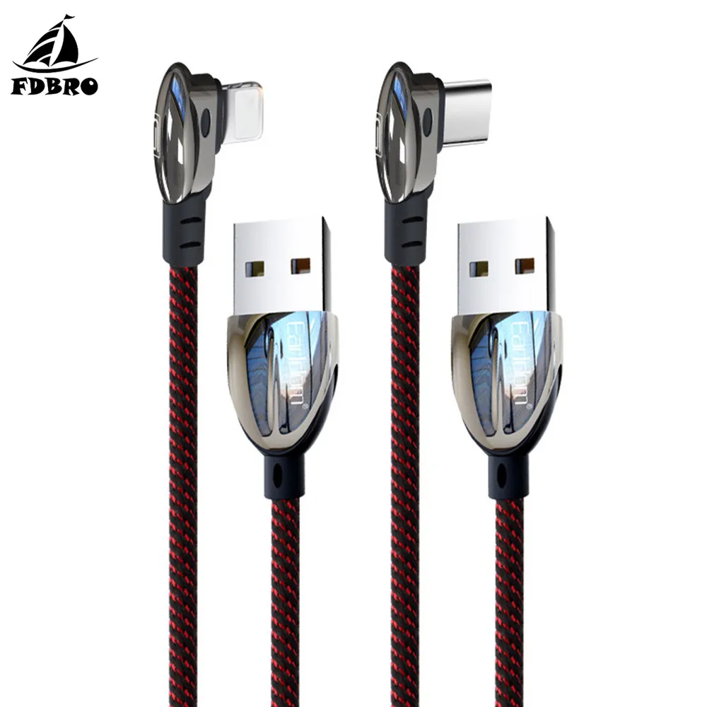 FDBRO USB C 3A type-C кабель Быстрая зарядка для S10 S9 Note9 A50 шнур USBC зарядный кабель для Xiaomi One Plus 6 5