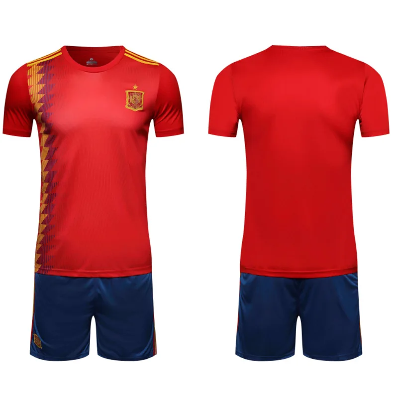 

2018 Spain National Team Home Soccer Suit Set Customizable Number Iraq Nesta Asensio Jersey
