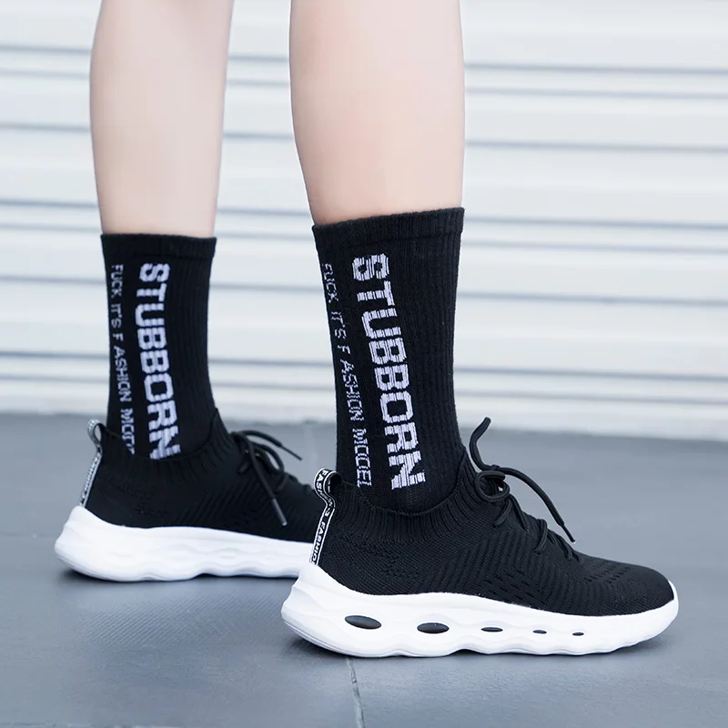 

New ladies casual sports shoes fly woven breathable comfortable soft lightweight jogging shoes wear-resistant non-slip single sh