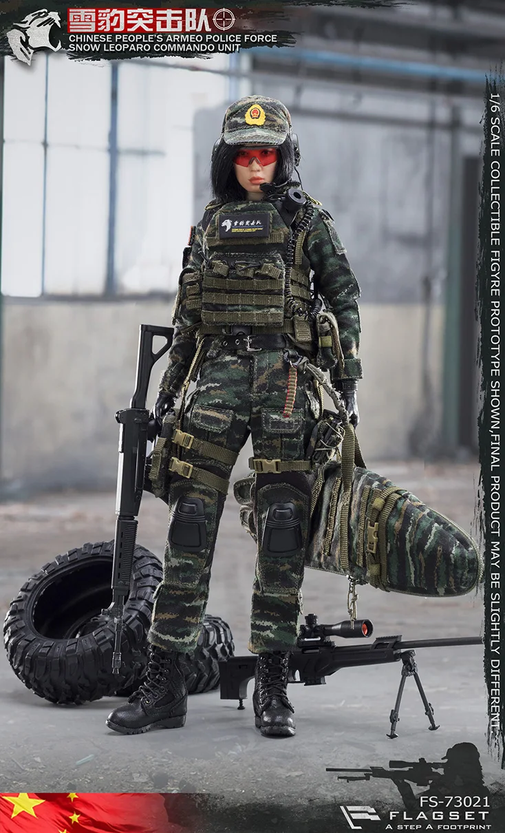 FLAGSET FS-73021 1/6 китайский снег LEOPARO COMMANDO блок женский Снайпер 12 дюймов Коллекционная Фигурка Косплей куклы Хобби подарок