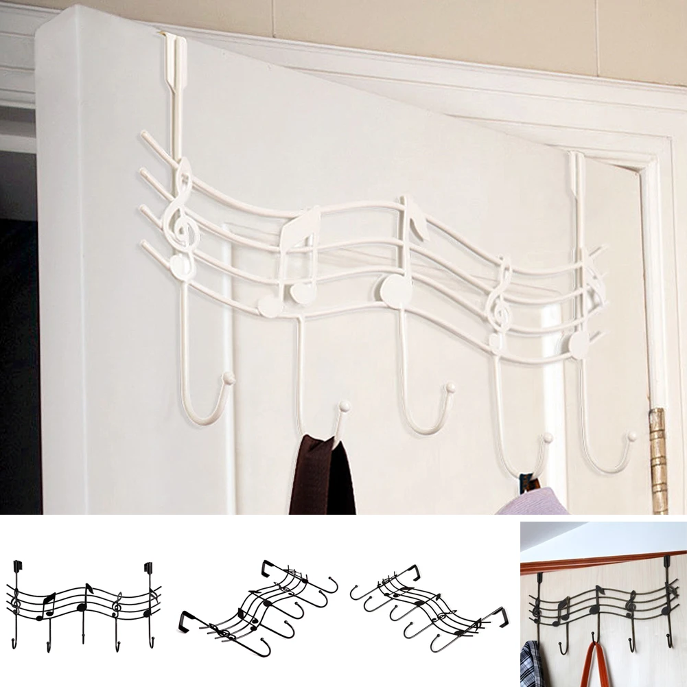 Дверные металлические заметки настенные крючки для кухни и ванной комнаты Органайзер Вешалка крючки с 5 крючками