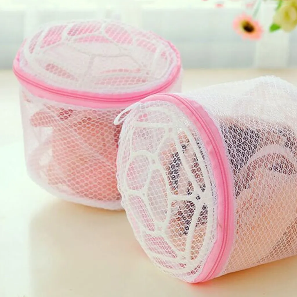

New Lingerie Underwear Bra Sock Laundry Washing Aid Net Mesh Zip Bag Rose Clothing storage bag organizer Storage Boxes F1031