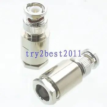 

DHL/EMS 50 pcs Connector BNC plug pin clamp RG8 LMR400 RG213 RG165 RG393 COAXIAL straight -C1