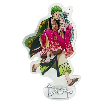 

Cartoon Anime One Piece Acrylic Double-sided Transparent Stand Desk Ornaments Zoro Luffy Figure Toys