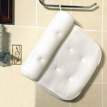 

Comfortable SPA Bath Pillow 3D Mesh Spa For Neck Back Bathroom Supply Non-Slip Cushioned Bath Tub Spa Pillow With Suction Cups