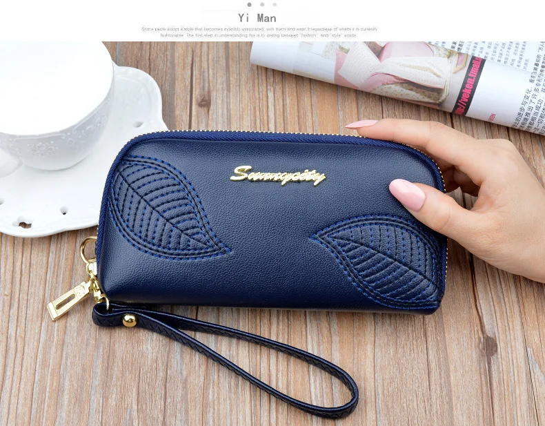 Vintage Long Ladies Wallets PU Leather Rfid Holders women's Wallet Fashion Soft women's Wallets