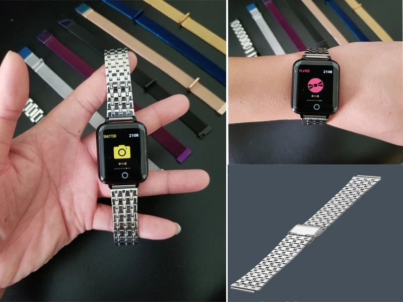 B57 Smartwatch Bracelet Stainless Steel Milanese Loop Watch Band Magnetic Closure Hero Band 3 Wrist Strap Metal Replacement