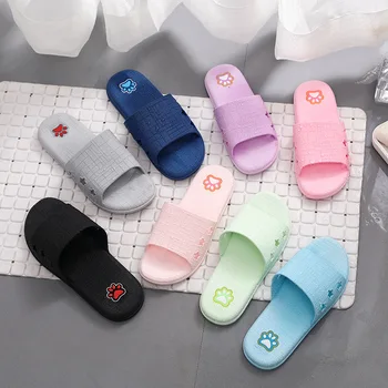 

Fashion Men's Slippers Men Shoes Summer Home Men Slippers Simple Black White Shoes Non-slip Bathroom Slides YB090M66