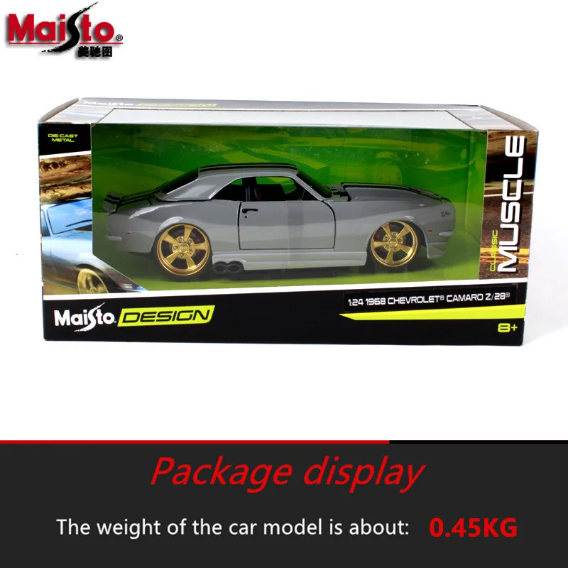 Maisto 1:24 1968 Chevrolet Camaro Z28 модель автомобиля из сплава литье под давлением