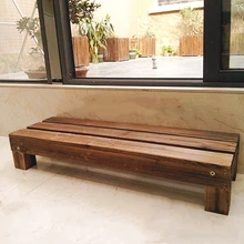 Лестница карбонизации Антикоррозийные деревянные земли балкон Многоэтажный на открытом воздухе цветочный стеллаж цветочный горшок рама