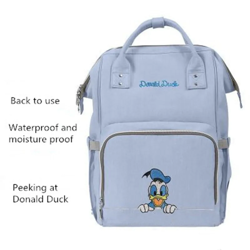 Mommy Bag disney детские сумки для мам Многофункциональный рюкзак подгузники сумки мама пеленки путешествия водонепроницаемый влажный сухой розовый зеленый