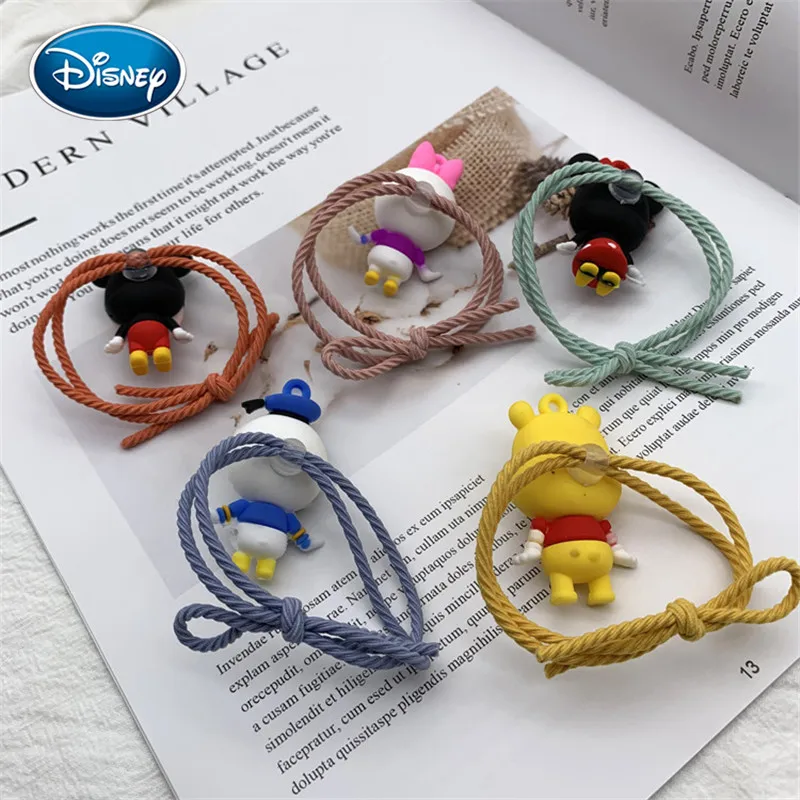 Disney 1pcs Mickey Minnie Nylon Elastic Hair Rubber Band children Headband Kids Hair Accessories Girl Hair Band cartoon Headwear