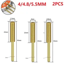 

2PCS Diamond Coated Cylindrical Burr 4/4.8/5.5mm Chainsaw Sharpener Burr Grinder Chain Saw Drill Carving Grinding Tools