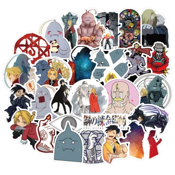 

50PCS Fullmetal Alchemist Stickers Vinyl Japan Anime Sticker For Kids DIY Guitar Laptop Phone Ps4 Skateboard Pegatina