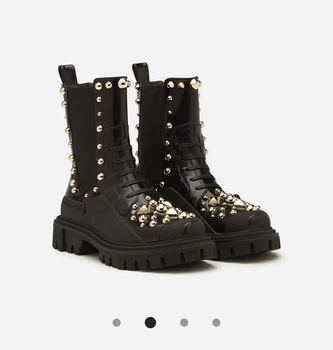 

Luxury brand leather autumn and winter short boots women's boots Genuine Leather 3255400