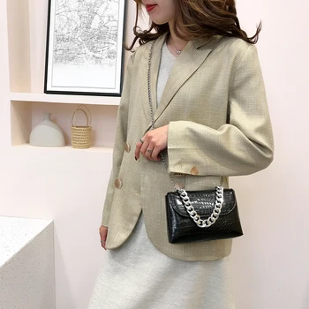 

Women Crocodile PU Leather Shoulder Waist Bag Fanny Solid Small Handbags Light Wild Simple Female Daily Messenger Bag