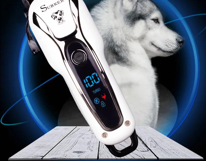 Surker электрический триммер для волос для домашних животных SK-805 собака Беспроводная электрическая перезаряжаемая машинка для стрижки волос для домашних животных бритая собачья шерсть красота