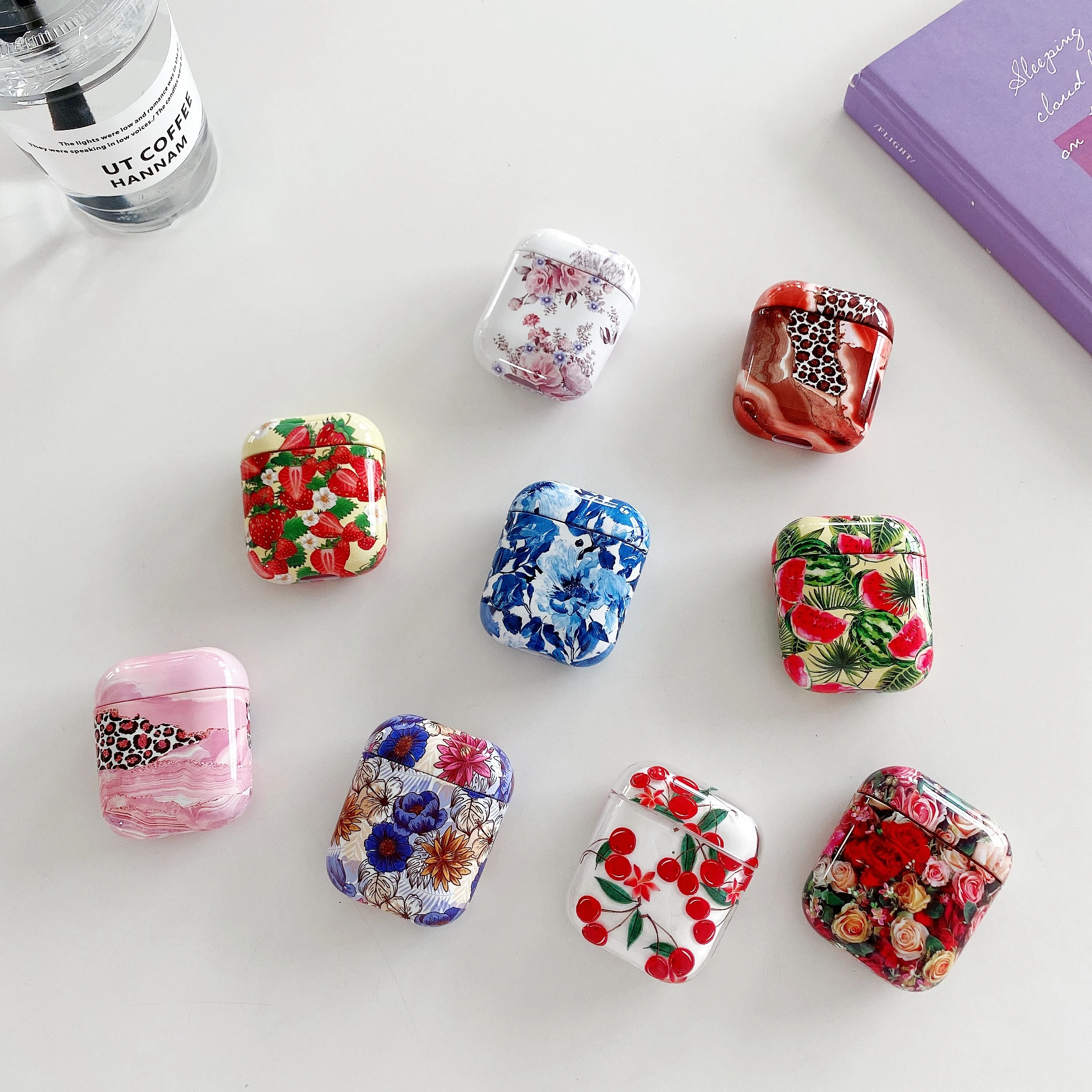 Marble Pattern Case For Apple Airpods 1 2 Earphone Cute Cover Air Pods Airpod Shell Sleeve Coque | Электроника