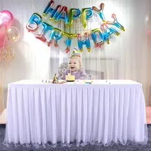 HobbyLane юбка для стола, вечерние, свадебные, для дня рождения, для дома, прямоугольная/украшения для круглых столов, Рождественское украшение, юбка для стола