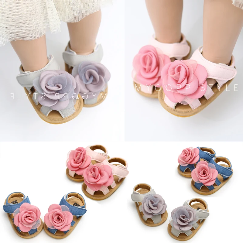 Baby Girl Ruffles Flower Shoes Sandles Summer Holiday Shoes Infant Prewalker