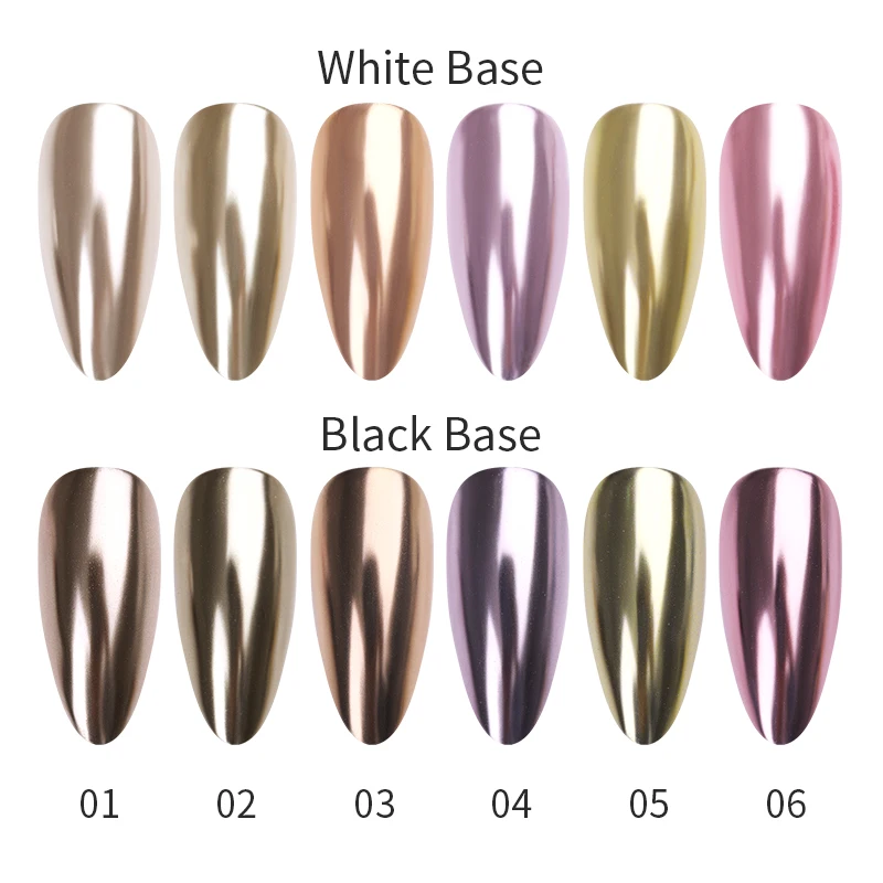 1 коробка, 0,3 г, золотистая блестящая пудра для ногтей, цвета ...