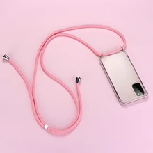 Luxury Lanyard Silicone Phone Case For Samsung Galaxy S21 S20 FE S10 S9 S8 Note 20 10