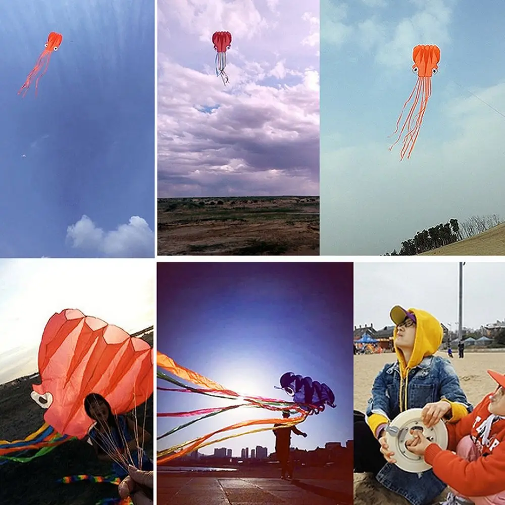 

4 m Octopus Kite Single Line Stunt /Software Power Kite With Flying Tools Inflatable And Easy To Fly Kids Outdoor Fun