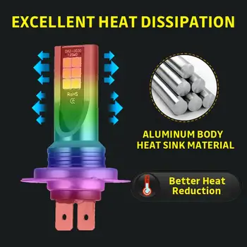 

4Pcs Mini H7 + H7 Combo LED Headlight Kit Bulbs High Low Beam 120W 26000LM 6000K Kit