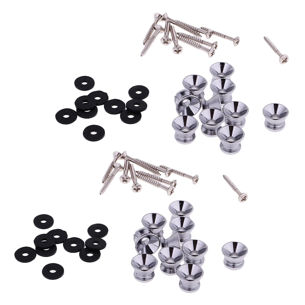 MagiDeal 20x Guitar Strap Lock Pin Peg for Ukulele Electric Bass Parts Accs.