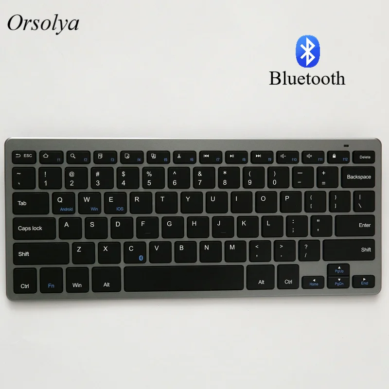 

Russian/Spanish/Arabic/English Bluetooth Wireless keyboard for Tablet/Laptop/Smartphone,Support IOS/Windows/Android Silver/Grey