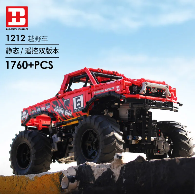 Technic автомобильные игрушки, совместимые с MOC-26278 монстрами, модель грузового автомобиля, внедорожник, внедорожный автомобиль, строительные блоки, кирпичи, детские рождественские подарки