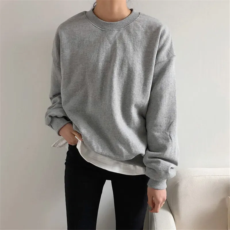 

Alien Kitty Split Pullover Chic Soft Oversize Warm Sweet Autumn Fresh High Quality Solid Loose Casual Women Female Sweatshirt