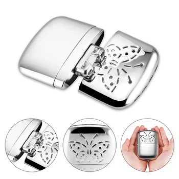 

2pc Portable Zinc Alloy Pocket Hand Warmer Reusable Butterfly Fuel Hand Warmers Heater Ultralight For Outdoor Hunting Camping