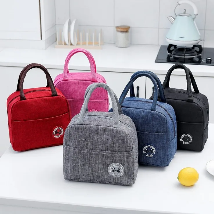 Fiambrera impermeable para portátil, paquete de almuerzo aislamiento de aluminio, bolsa de hielo gruesa, fiambrera