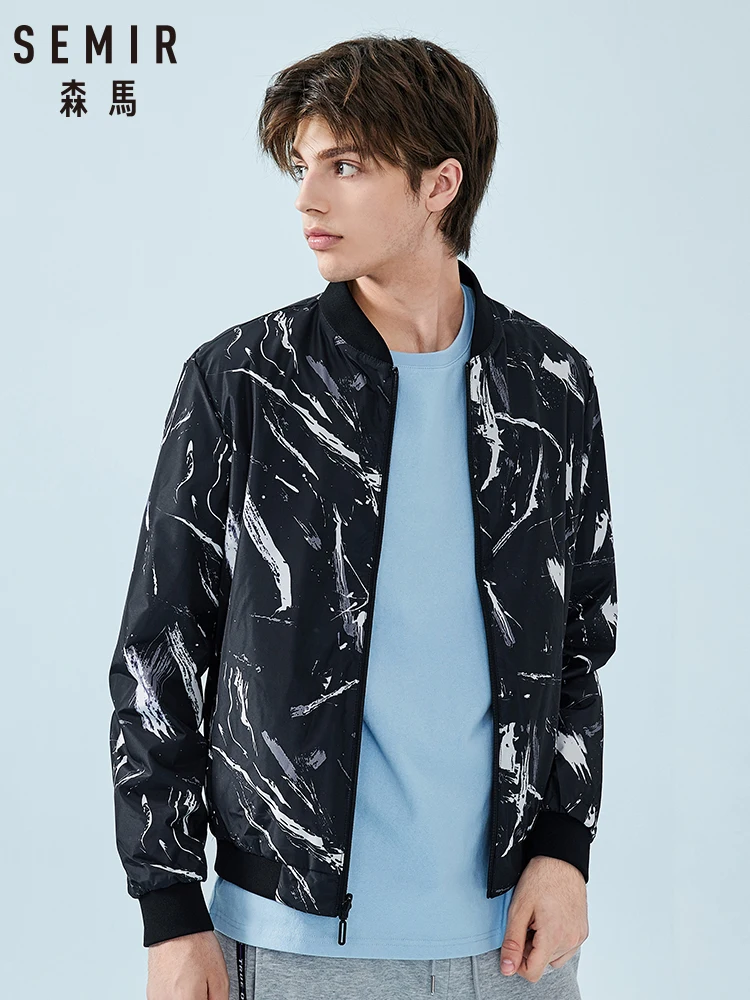

Semir Jacket men spring baseball collar bomber jacket man 2019 student youth Korean version double-sided coat jacket tide