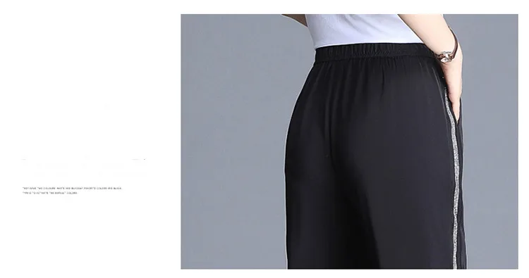 Chiffon casual pants female summer thin ice silk nine points beam feet harem pants loose and thin net yarn lantern radish pants capri leggings with pockets