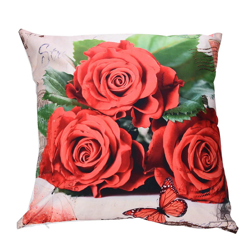 leaf square Cushion Cover Colorful Print Pillow Cases Polyester Sofa Car seats Cushion Cover Home cojines decorativos наволочка