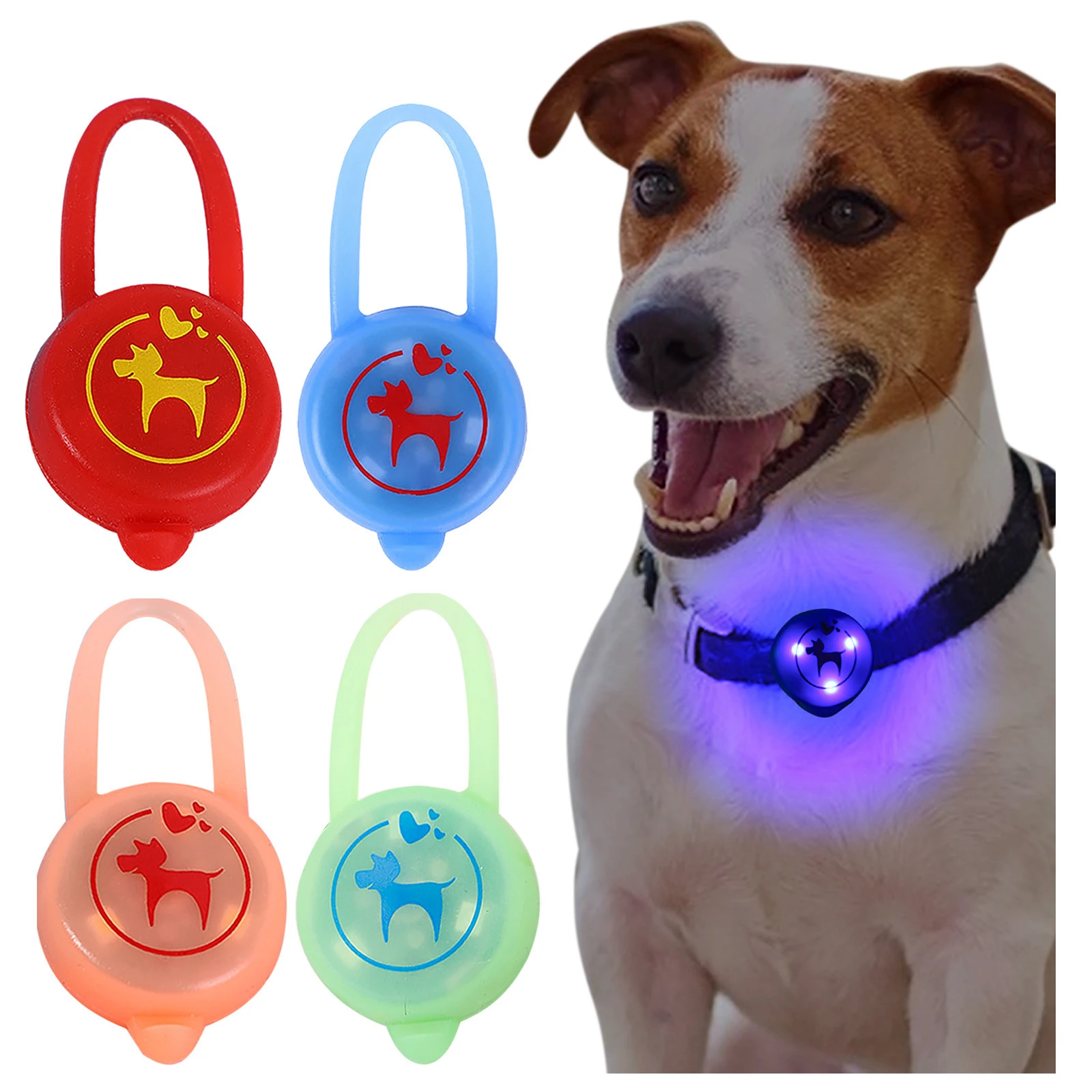 de seguridad con luces Led para perro, colgante brillante, accesorios para mascotas, en la oscuridad|Collares| - AliExpress