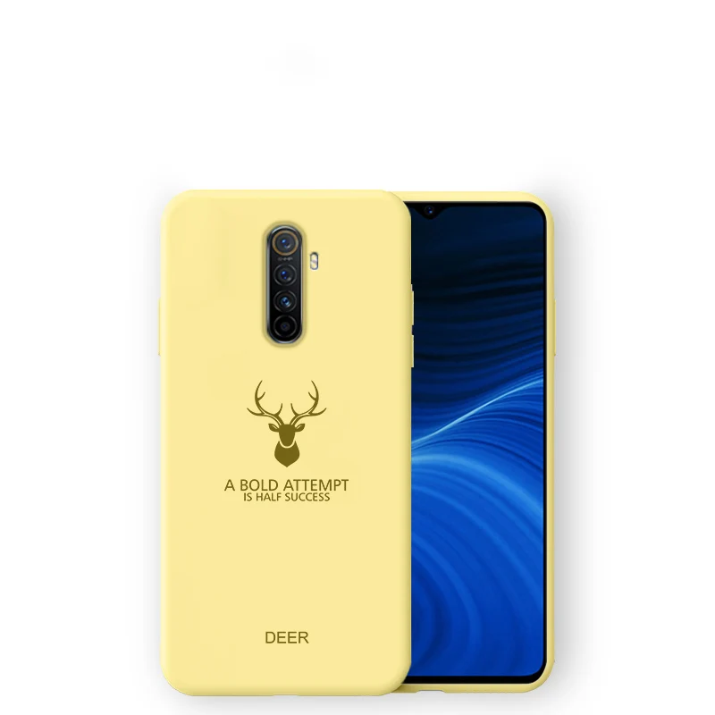 Противоударный чехол-накладка для OPPO Reno Ace Realme X2 pro из мягкого силикона и термополиуретана - Цвет: yellow