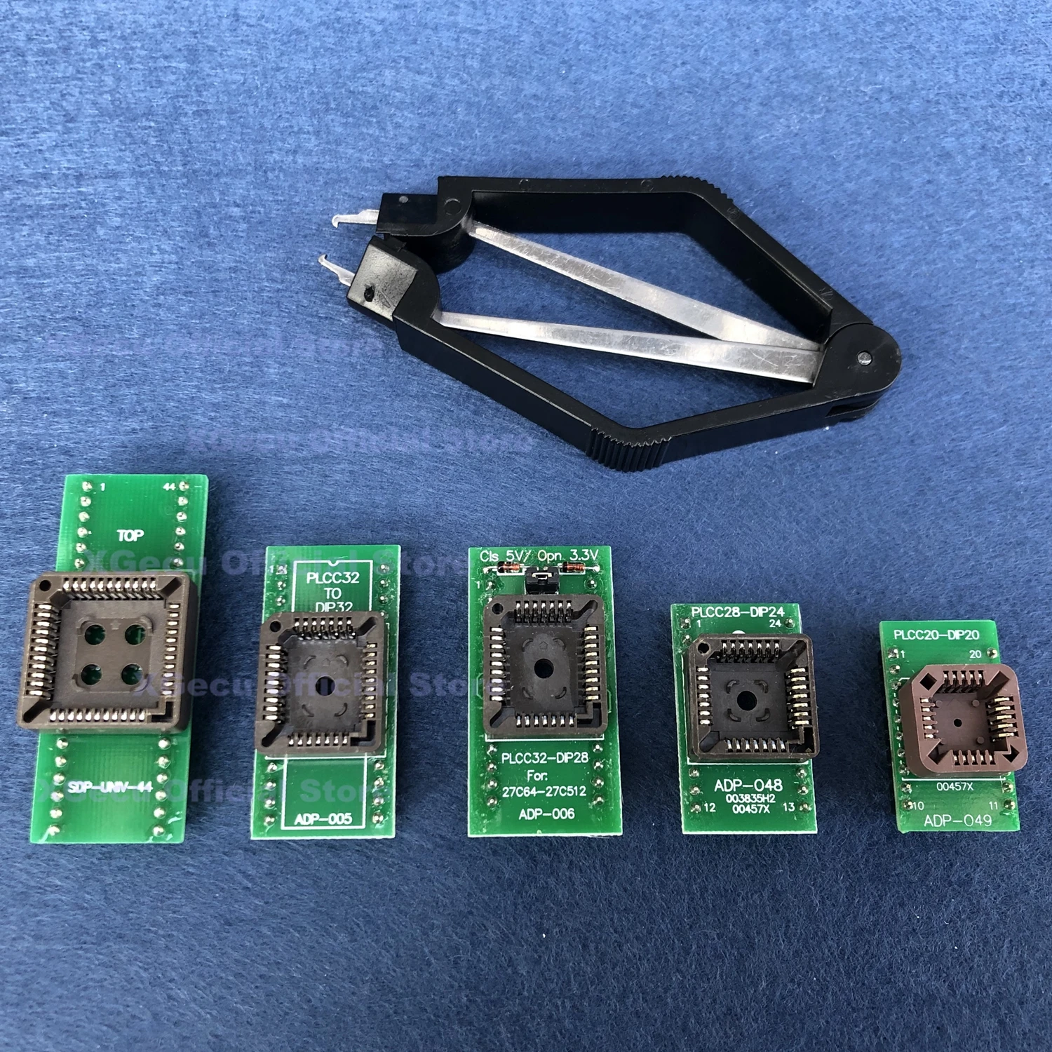 Kit de adaptador completo PLCC20/28/32/44 DIP20 a/24/28/32/44 para XGecu T56