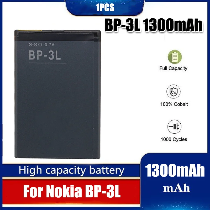1Pc Bp-3L Bp3L Bp 3L Batteria 1300Mah Batterie Al Litio Di Ricambio Per Nokia 710 610 510 303 603 3030