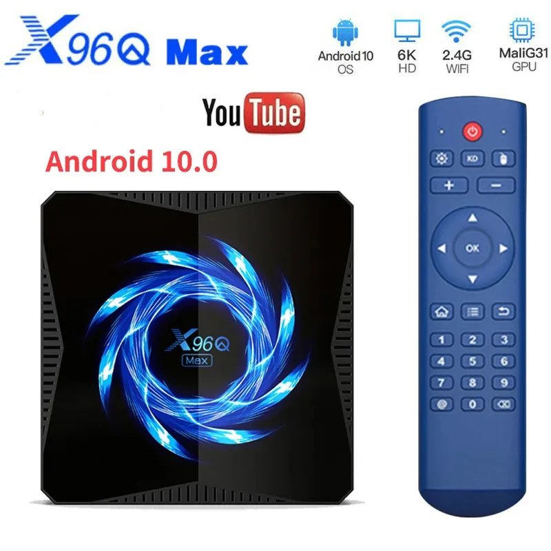 Приставка Смарт-ТВ X96Q MAX Android 10 0 4K Wi-Fi 4 + 5 ГБ | Электроника